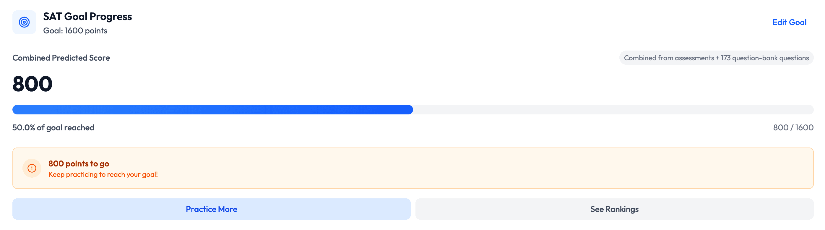 Performance and progress view