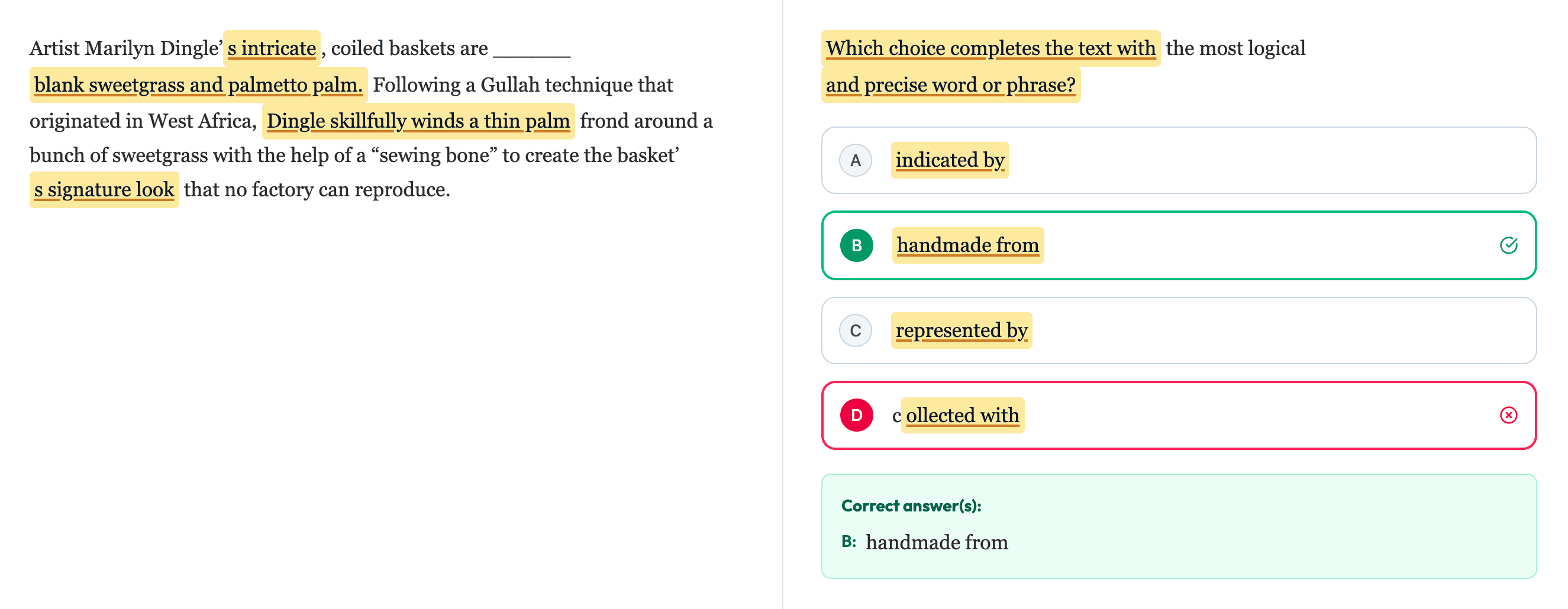 Question bank interface preview